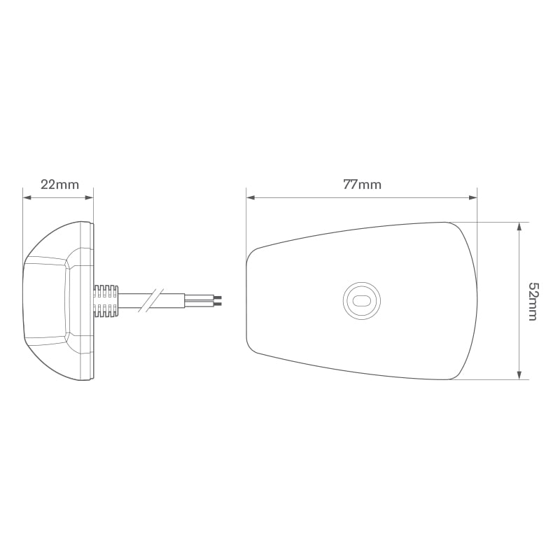 Blinkerslampa M77 Lågprofil 22mm (2 – Pack) - Carlevel AB - Fordon och delar > Fordonsdelar > Belysning