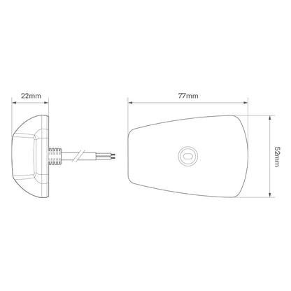 Blinkerslampa M77 Lågprofil 22mm – Gul (2 – Pack) - Carlevel AB - Fordon och delar > Fordonsdelar > Belysning