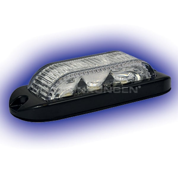 Blixtljus EQ 3LED 180 R10 Blå – 12/24V (10-30VDC) – IP67 - Carlevel AB - Fordon och delar > Fordonsdelar > Belysning