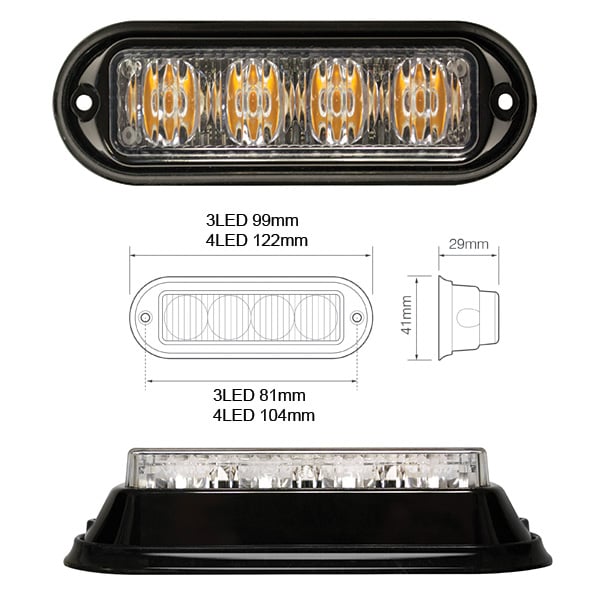 Blixtljus EQ 4LED – R65 Blå - Carlevel AB - Fordon och delar > Fordonsdelar > Belysning
