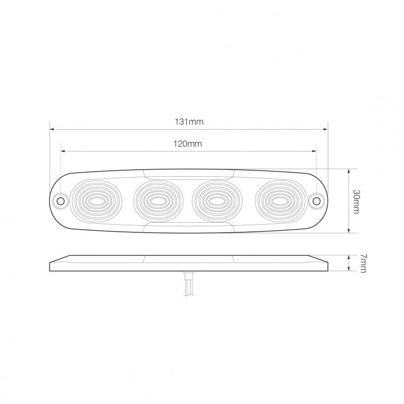 Blixtljus Låg Profil – R10 4LED Blue - Carlevel AB - Fordon och delar > Fordonsdelar > Belysning