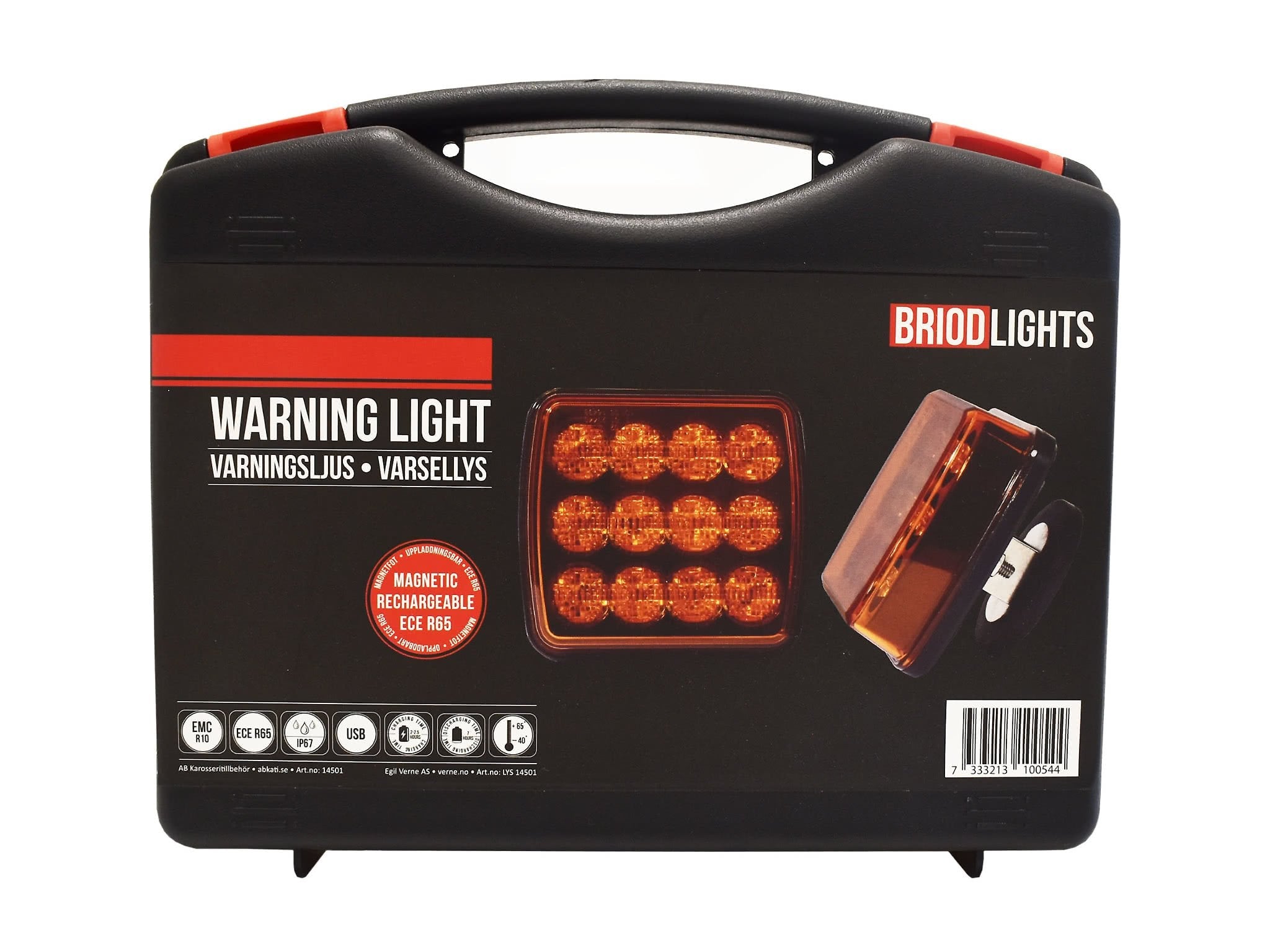 BriodLights 2 st Laddningsbart varningsljus m. magnet - Carlevel AB - Fordon och delar > Fordonstillbehör