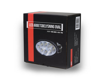 BriodLights LED Arbetsbelysning oval med vridbart sidofäste - Carlevel AB - Fordon och delar > Fordonsdelar > Belysning