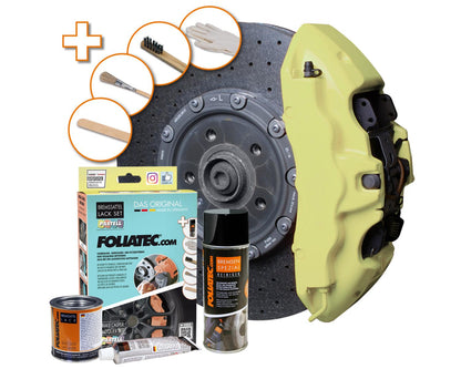 Bromsoksfärg komplett kit Creamy vanilj – Foliatec 2K - Carlevel AB - Fordon och delar > Fordonstillbehör
