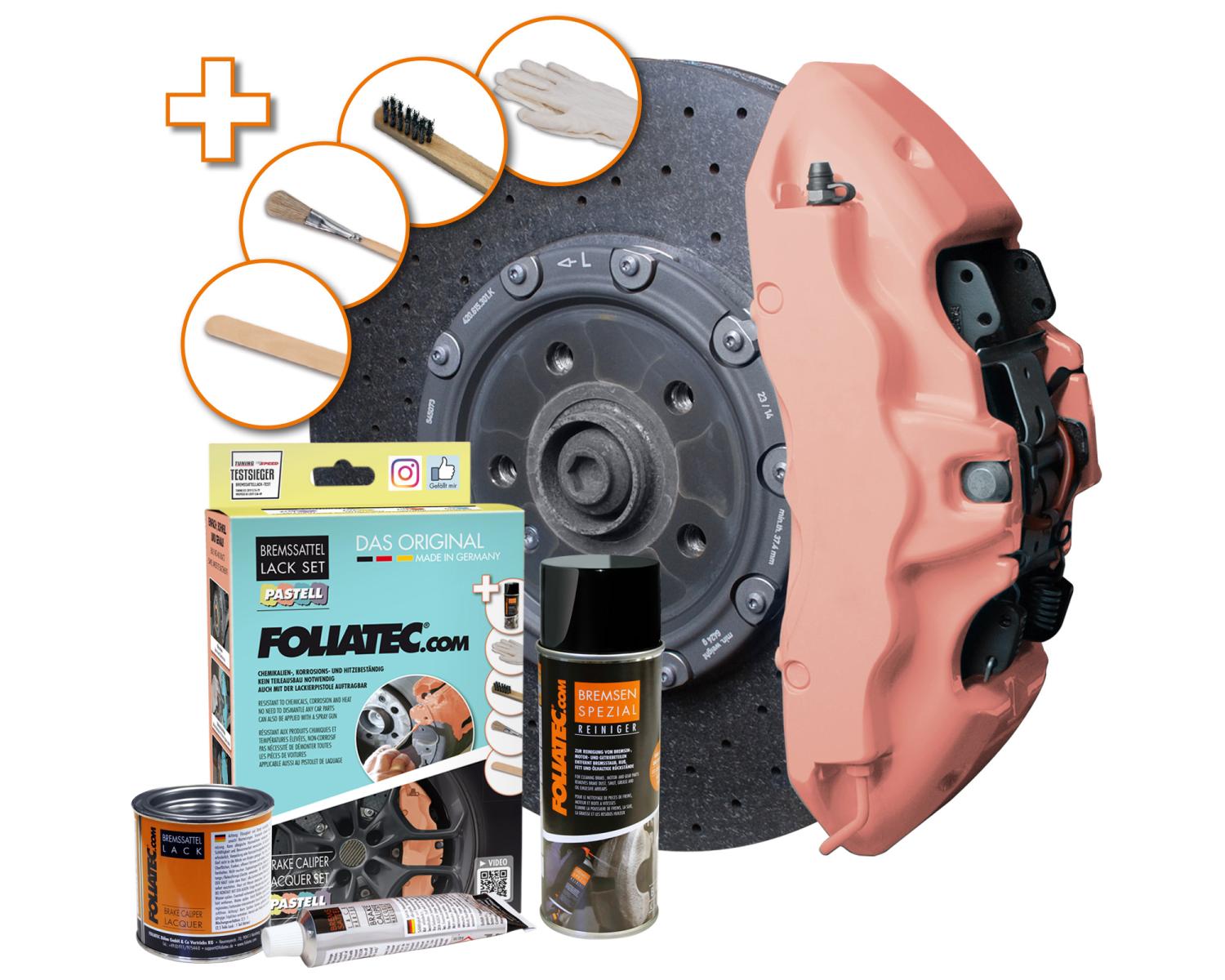 Bromsoksfärg komplett kit Juicy Peach – Foliatec - Carlevel AB - Fordon och delar > Fordonstillbehör