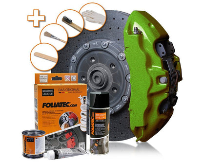 Bromsoksfärg komplett kit Performance Green Metallic – Foliatec - Carlevel AB - Fordon och delar > Fordonstillbehör