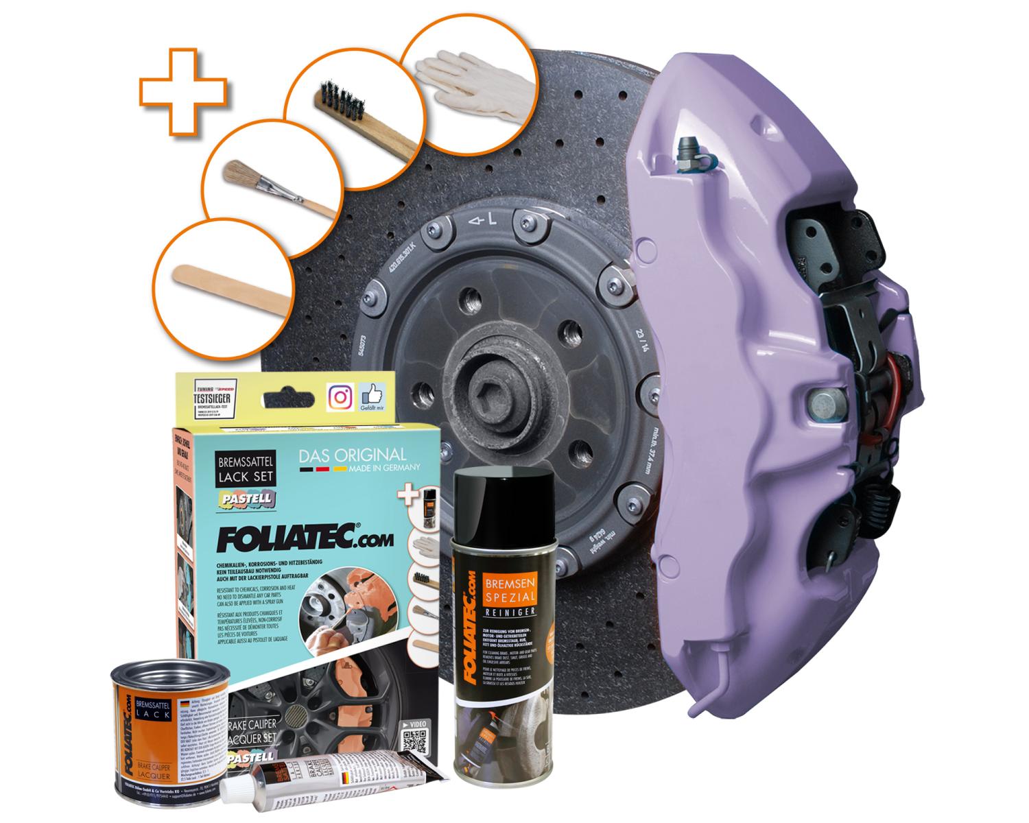 Bromsoksfärg komplett kit Soft Violet Pastell – Foliatec 2K - Carlevel AB - Fordon och delar > Fordonstillbehör