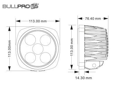 Bullpro Centum Arbetsbelysning 100W 4500K - Carlevel AB - Fordon och delar > Fordonsdelar > Belysning
