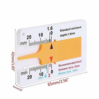 Däckdjupmätare 0 - 20mm – Exakt Mätverktyg för Mönsterdjup på Bil - och Lastbilsdäck - Carlevel - 