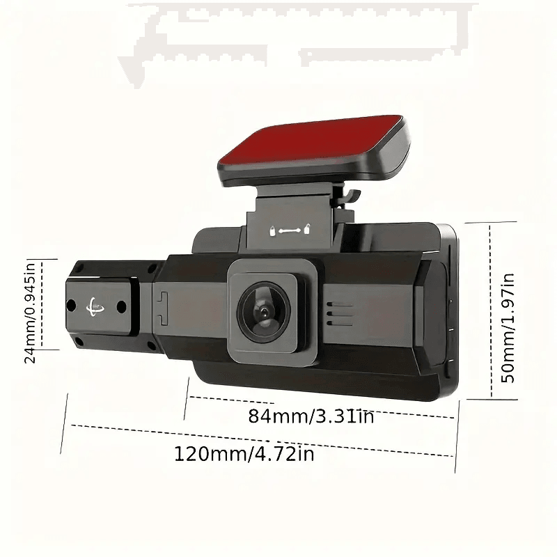 Kojelautakamera, jossa on HD Dual Recording - 3" näyttö auton turvallisuuteen ja valvontaan - Carlevel - 