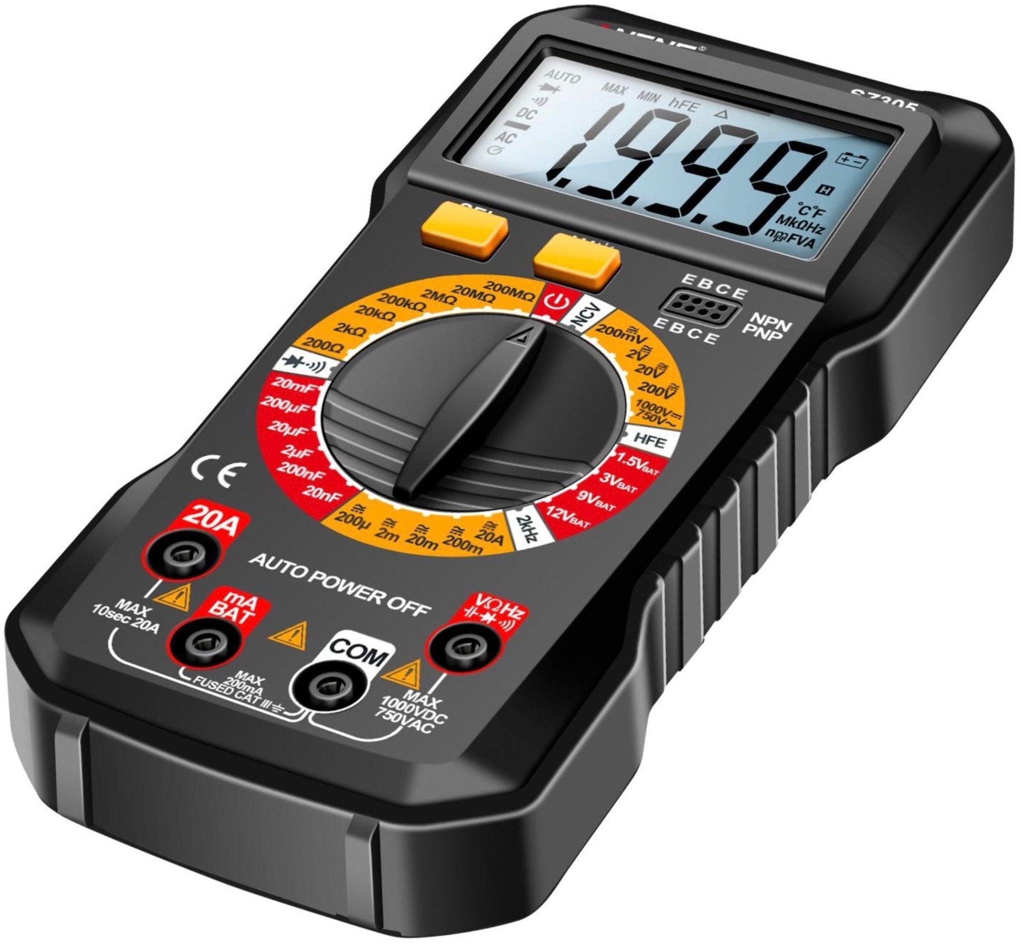 Digital multimeter ANENG SZ305 – NCV, auto range, 1000V/10A - Carlevel AB - Fordon och delar > Fordonstillbehör
