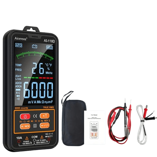 Digital Multimeter – Automatisk Voltmätare för Spänning, Ström & Temperatur - Carlevel - 