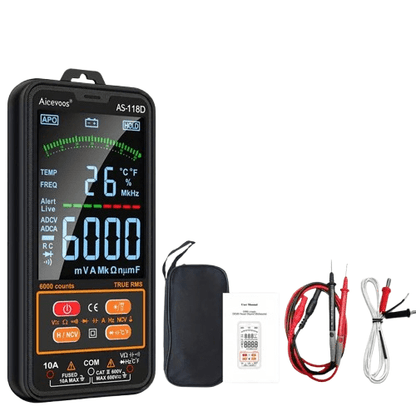 Digital Multimeter – Automatisk Voltmätare för Spänning, Ström & Temperatur - Carlevel - 