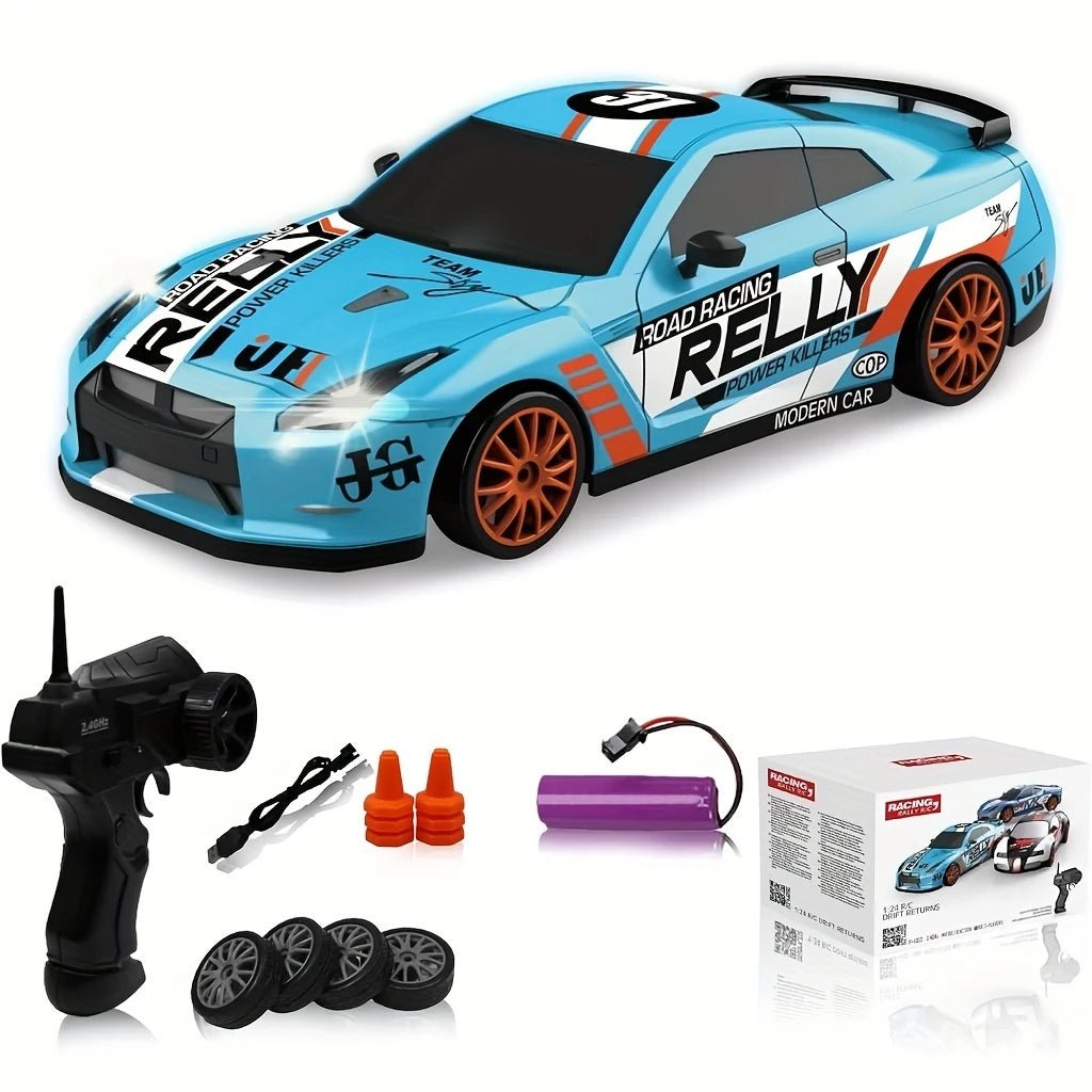 Elektrisk RC Racerbil – Laddningsbar 2.4GHz Fjärrstyrd Bil för Barn (6+) - Carlevel - 