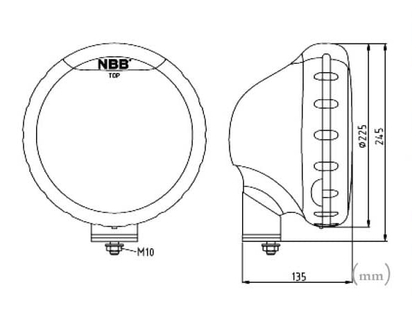 Extraljus NBB Alpha 225 60W Xenon - Carlevel AB - Fordon och delar > Fordonsdelar > Belysning > Extraljus