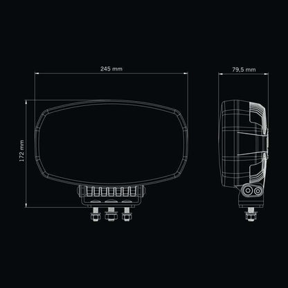Extraljus Strands Firefly One Oval LED – 10500 lm Varningsljus - Carlevel AB - Fordon och delar > Fordonsdelar > Belysning > Extraljus