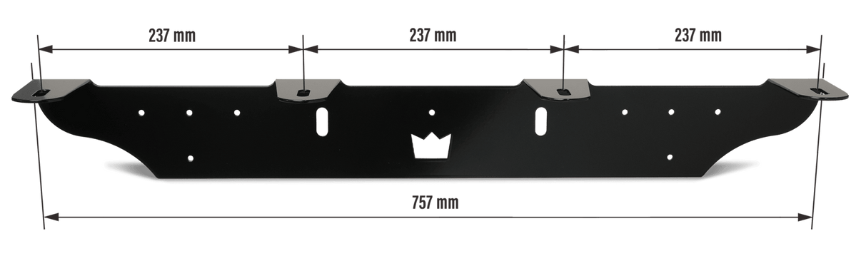 Extraljusfäste Svart 4/225mm – Long fixpoints - Carlevel AB - Fordon och delar > Fordonsdelar > Belysning > Extraljus