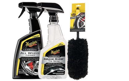 produktbild framifrån visande Däck och fälgpaket – Meguiar's