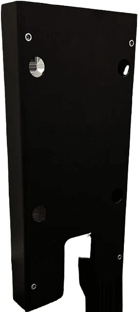 Fästplåt Zaptec Pro Mid till S-Line UNI BAS – 2-pack – Pulverlackerad aluminium – produktbild framifrån | S-Line