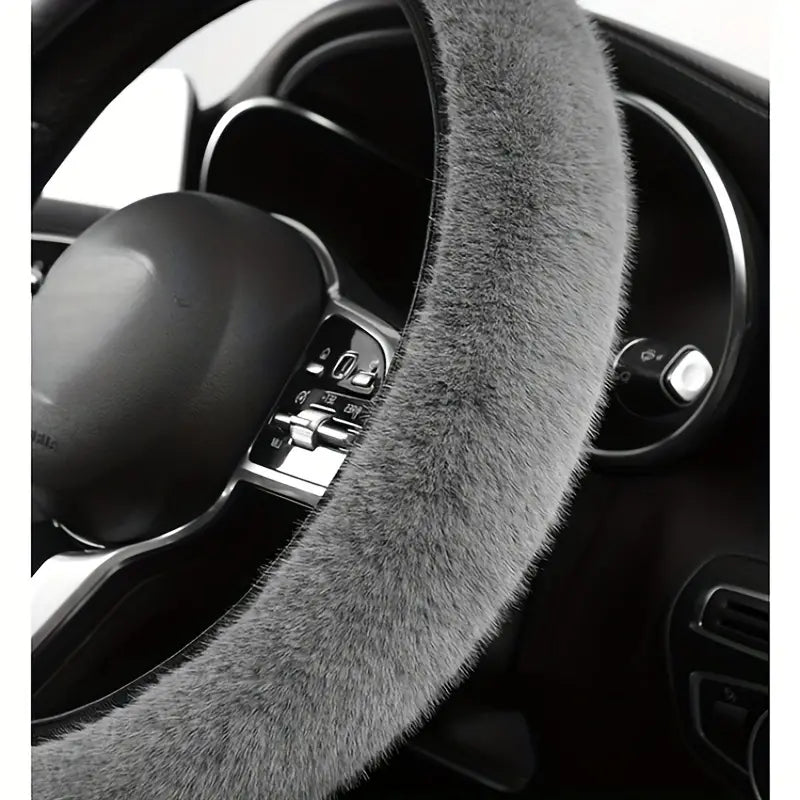 Rattskydd 39 cm fluffigt plysch – universellt rattöverdrag – produktbild framifrån | Carlevel