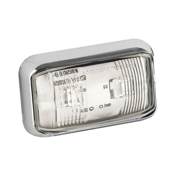 Frontmarkering 2LED Vit Krom - Carlevel AB - Fordon och delar > Fordonsdelar > Belysning