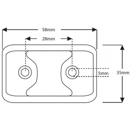 Frontmarkering 2LED Vit Krom - Carlevel AB - Fordon och delar > Fordonsdelar > Belysning