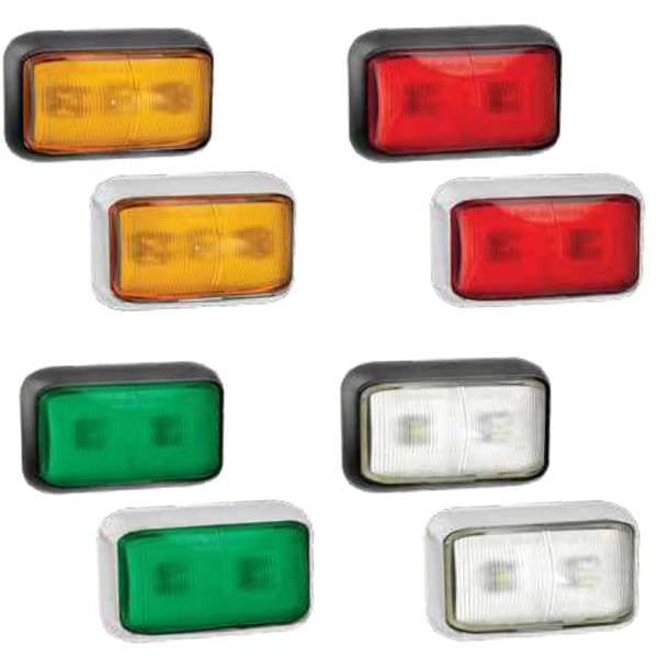 Frontmarkering 2LED Vit Krom - Carlevel AB - Fordon och delar > Fordonsdelar > Belysning