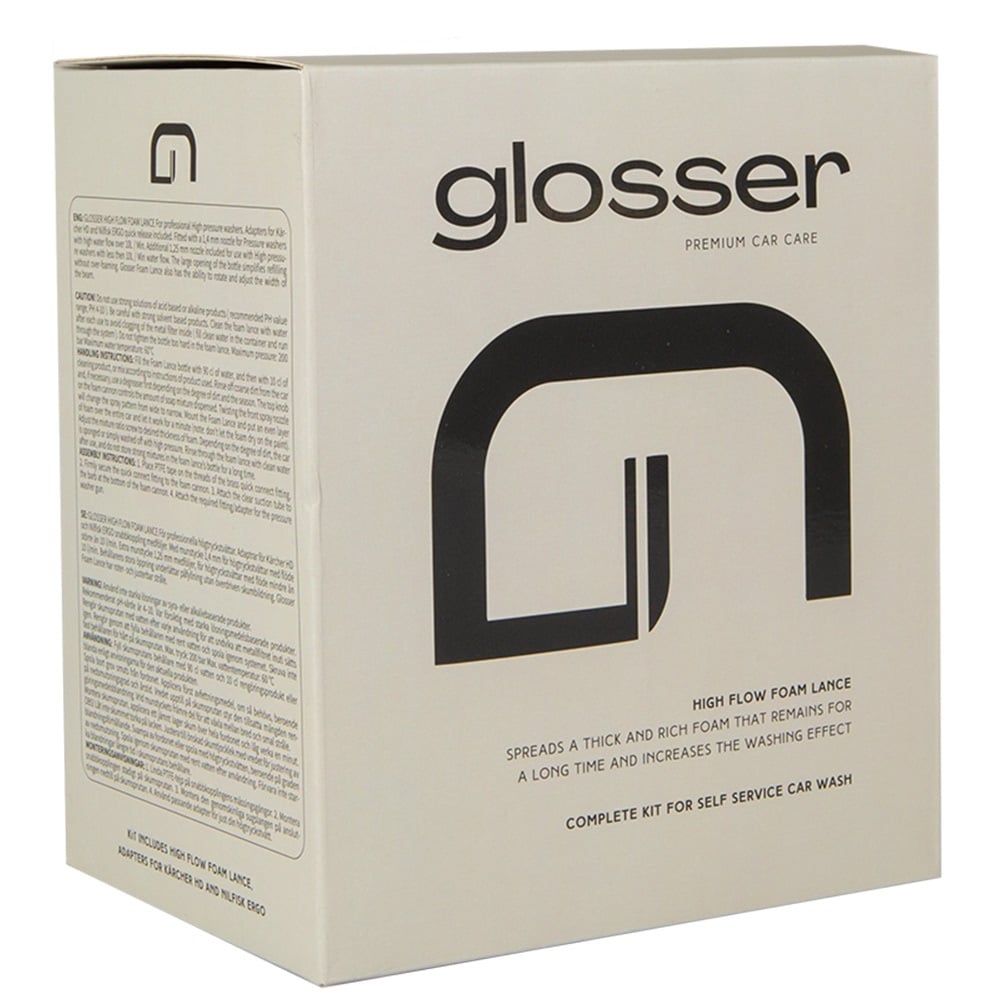GLOSSER High Flow Foam Lance skumlans – För högtryckstvätt bilvård - Carlevel AB - Fordon och delar > Fordonsunderhåll > Bilvård