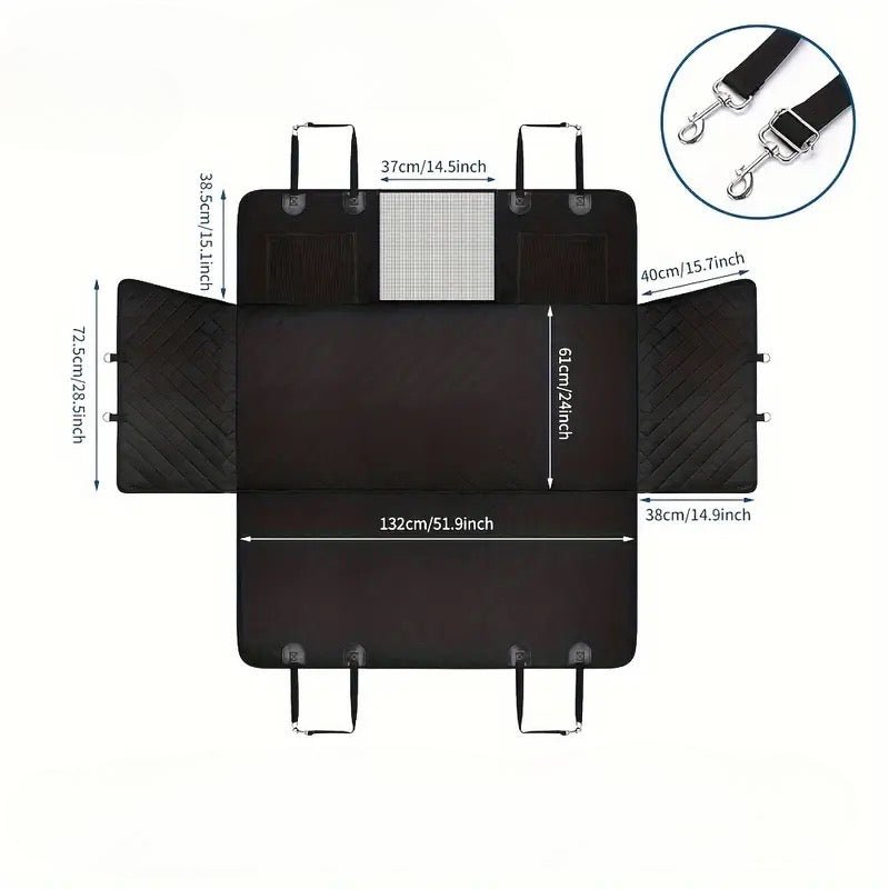 Hundsätesöverdrag Vattentät – Slitstarkt & Halkfritt för Bil & SUV - Carlevel - 