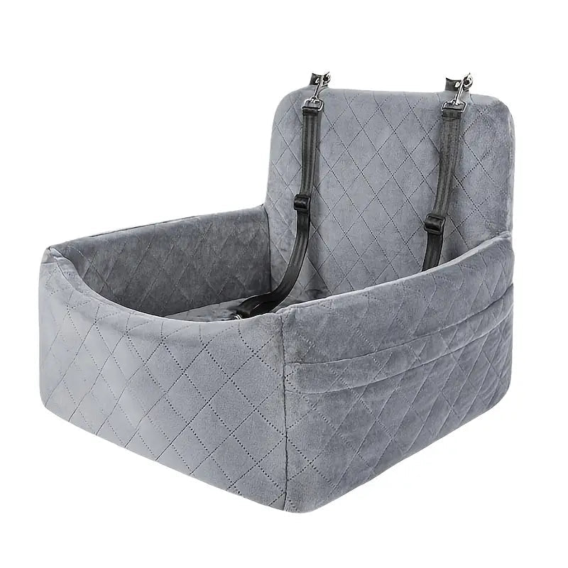 Hundbilstol med minnesskum – tvättbart överdrag för små medelstora hundar – produktbild framifrån | Carlevel