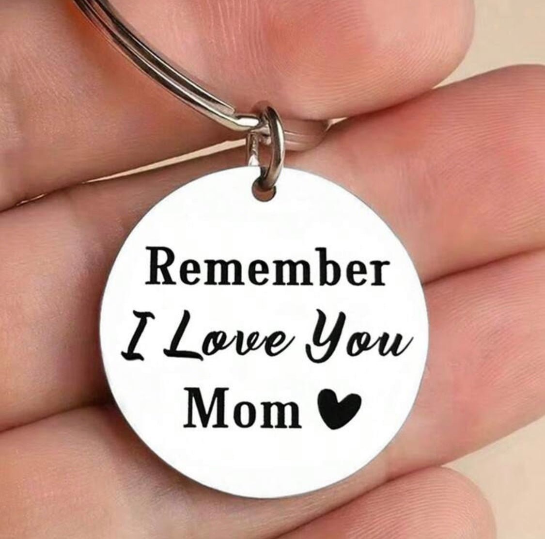 I Love Your Mom - nyckelring i rostfritt stål – Present till mamma - Carlevel - 