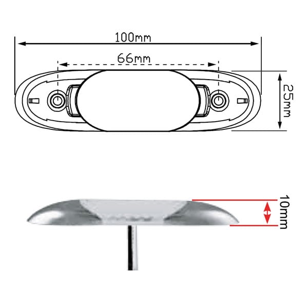 Interiör LED – List 100mm – Vit - Carlevel AB - Fordon och delar > Fordonsdelar > Belysning