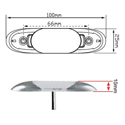 Interiör LED – List 100mm – Vit - Carlevel AB - Fordon och delar > Fordonsdelar > Belysning