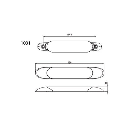 Interiör LED – List 150mm – Special Röd - Carlevel AB - Fordon och delar > Fordonsdelar > Belysning