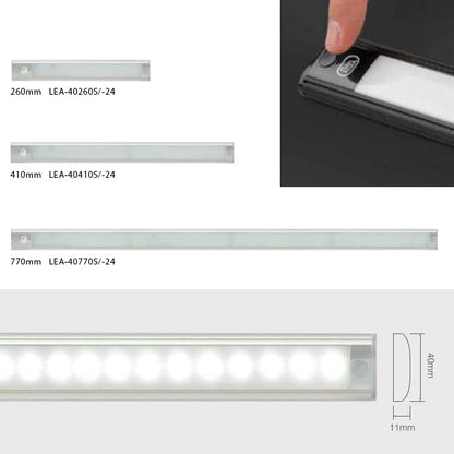 Interiör LED – List 260mm – ON/OFF – Silver - Carlevel AB - Fordon och delar > Fordonsdelar > Belysning