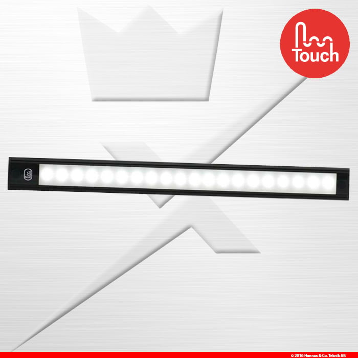 Interiör LED – List 260mm – ON/OFF – Svart - Carlevel AB - Fordon och delar > Fordonsdelar > Belysning