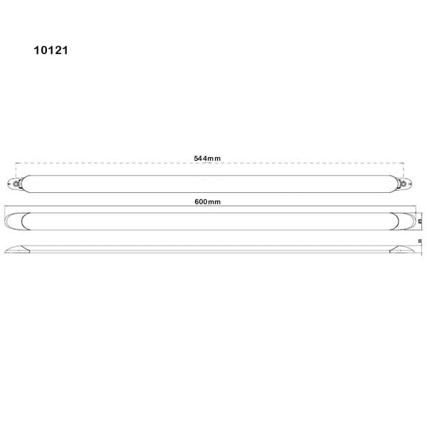 Interiör LED – List 600mm – Frost - Carlevel AB - Fordon och delar > Fordonsdelar > Belysning