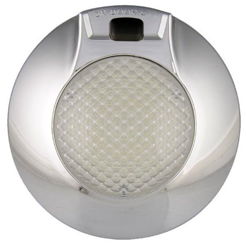 Interiörlampa Ø143mm – ON/OFF – Chrome - Carlevel AB - Fordon och delar > Fordonsdelar > Belysning