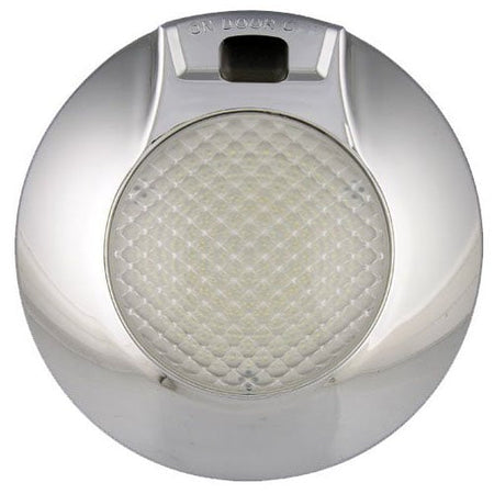 Interiörlampa Ø143mm – ON/OFF – Chrome - Carlevel AB - Fordon och delar > Fordonsdelar > Belysning