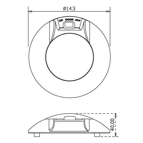 Interiörlampa Ø143mm – ON/OFF – Vit - Carlevel AB - Fordon och delar > Fordonsdelar > Belysning