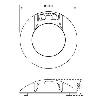 Interiörlampa Ø143mm – ON/OFF – Vit - Carlevel AB - Fordon och delar > Fordonsdelar > Belysning