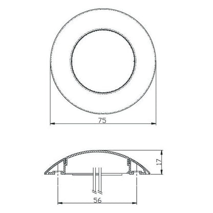 Interiörlampa Ø75mm – Frost – 12V - Carlevel AB - Fordon och delar > Fordonsdelar > Belysning