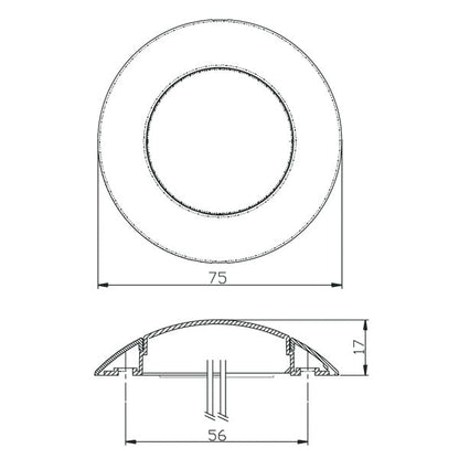 Interiörlampa Ø75mm – Röd 12V - Carlevel AB - Fordon och delar > Fordonsdelar > Belysning