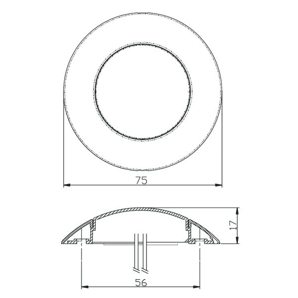 Interiörlampa Ø75mm – Soft Vit 12V - Carlevel AB - Fordon och delar > Fordonsdelar > Belysning