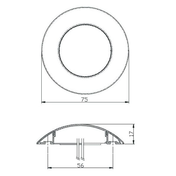 Interiörlampa Ø75mm – Vit – 24V - Carlevel AB - Fordon och delar > Fordonsdelar > Belysning