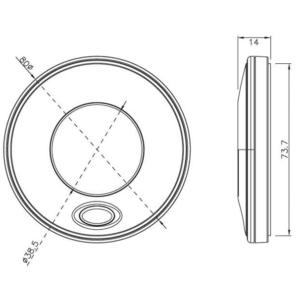 Interiörlampa Ø80mm – Night – Silver - Carlevel AB - Fordon och delar > Fordonsdelar > Belysning
