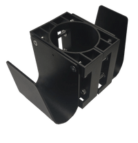 Kabelhållare dubbel för 60 mm stolpe – Svart S-Line – produktbild framifrån | S-Line