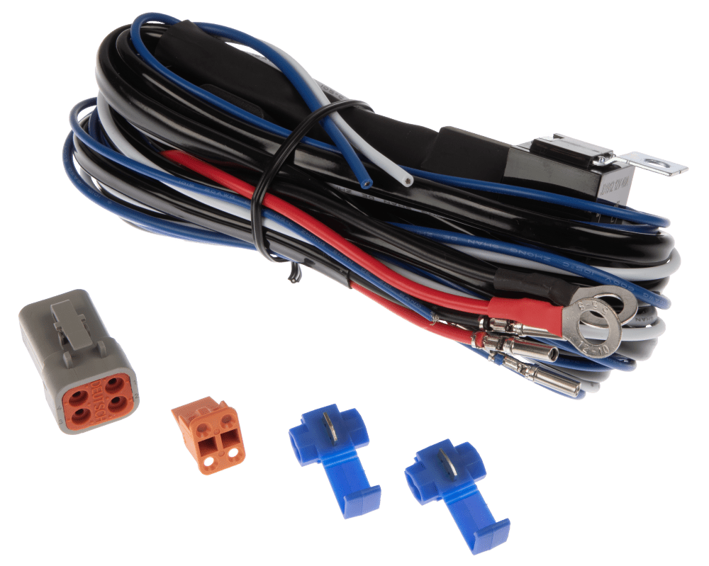Kabelsats för 1st ljus DTP 4 12V – Perfekt för extraljus eller LED - ramper med DTP - 4 kontakt. Särskilt effektivt för ljuskällor med extra - Carlevel - Belysning > Kabelsatser