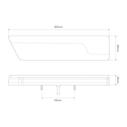 Kombinationslampa 355ARWM – 2 – 2 – pack – Black - Carlevel AB - Fordon och delar > Fordonsdelar > Belysning > Bakljus