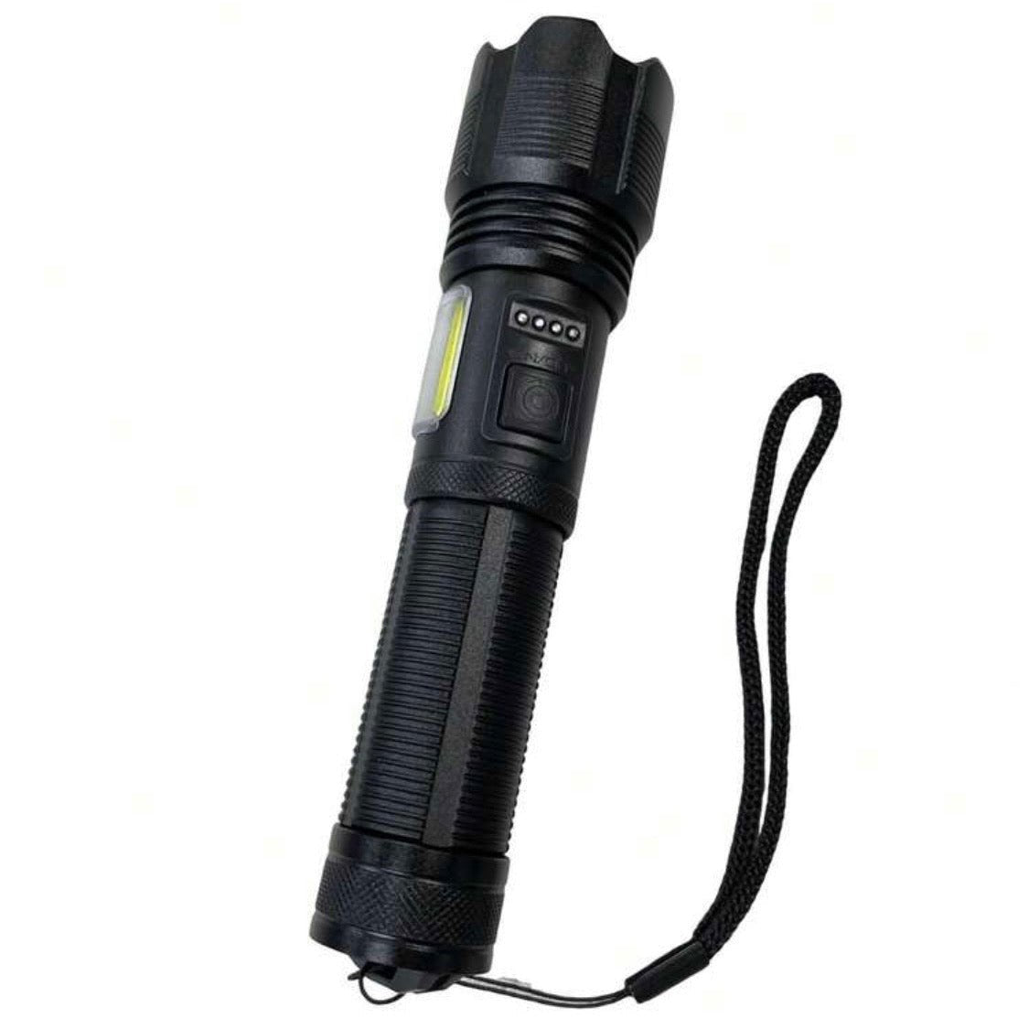 Kraftfull LED - ficklampa – Hög Lumen, Zoom, Sidoljus & USB - C - Uppladdning - Carlevel - Ficklampor och Pannlampor